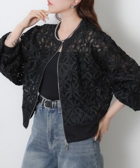 【リベリー/Riberry】の花柄シアーダブルジップブルゾン 人気、トレンドファッション・服の通販 founy(ファニー) ファッション Fashion レディースファッション Fashion for Women アウター Coat / Outerwear Collection ブルゾンジャケット・スポーティアウター Blouson Jackets アクセサリー Fashion Accessories インナー Innerwear 春 Spring キャミワンピース Cami Dress, Slip Dress 軽量 Lightweight, Ultra Light シンプル Simple, Minimal タートルネック Turtleneck, High Neck ダウン Down, Puffer チュール Tulip, Tulip Motif デニム Denim, Jeans Material バランス Balance, Style Balance フィット Fit, Slim Fit フェミニン Feminine, Girly フロント Front, Front Design ブルゾン Blouson, Bomber Jacket マーメイド Mermaid, Fishtail Silhouette モチーフ Motif, Design Theme S/S・春夏 SS, Spring/Summer, Warm Season 再入荷 Restock / Back in Stock おすすめ Recommended / Our Picks 夏 Summer |ID:prp329100004936484