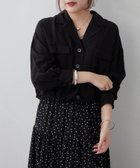 【アンドフォーエバー/RMAF】のミリタリーショートシャツジャケット ブラック|ID: prp329100004936491 ipo3291000000037043042