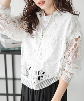 【ラジュール/Lajour】のフラワーレースブルゾン 人気、トレンドファッション・服の通販 founy(ファニー) ファッション Fashion レディースファッション Fashion for Women アウター Coat / Outerwear Collection ブルゾンジャケット・スポーティアウター Blouson Jackets ショルダー Shoulder, Shoulder Strap シンプル Simple, Minimal ドロップ Drop Shoulder, Dropped Style バランス Balance, Style Balance フェミニン Feminine, Girly フラワー Flower, Floral ブルゾン Blouson, Bomber Jacket ボーダー Border, Stripe レース Lace, Lace Fabric |ID:prp329100004936558