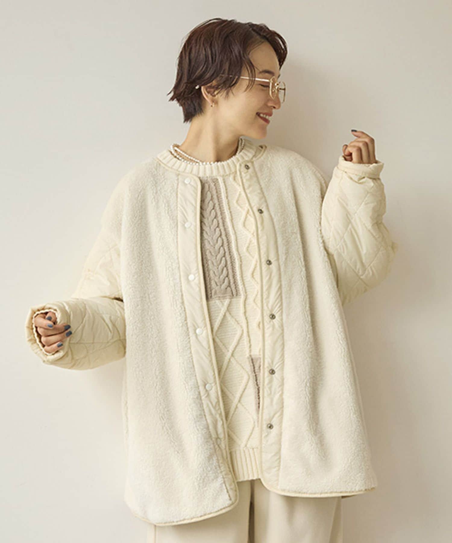 【スタディオ クリップ/studio CLIP】の【撥水加工・マシンウォッシャブル】リバーシブルキルトブルゾン インテリア・キッズ・メンズ・レディースファッション・服の通販 founy(ファニー) 　ファッション　Fashion　レディースファッション　Fashion for Women　アウター　Coat / Outerwear Collection　ブルゾンジャケット・スポーティアウター　Blouson Jackets　おすすめ　Recommended / Our Picks　キルティング　Quilted, Quilting　キルト　Quilt, Quilted Fabric　リバーシブル　Reversible, Two-Sided　洗える　Machine Washable　オフホワイト11|ID: prp329100004936577 ipo3291000000037043578