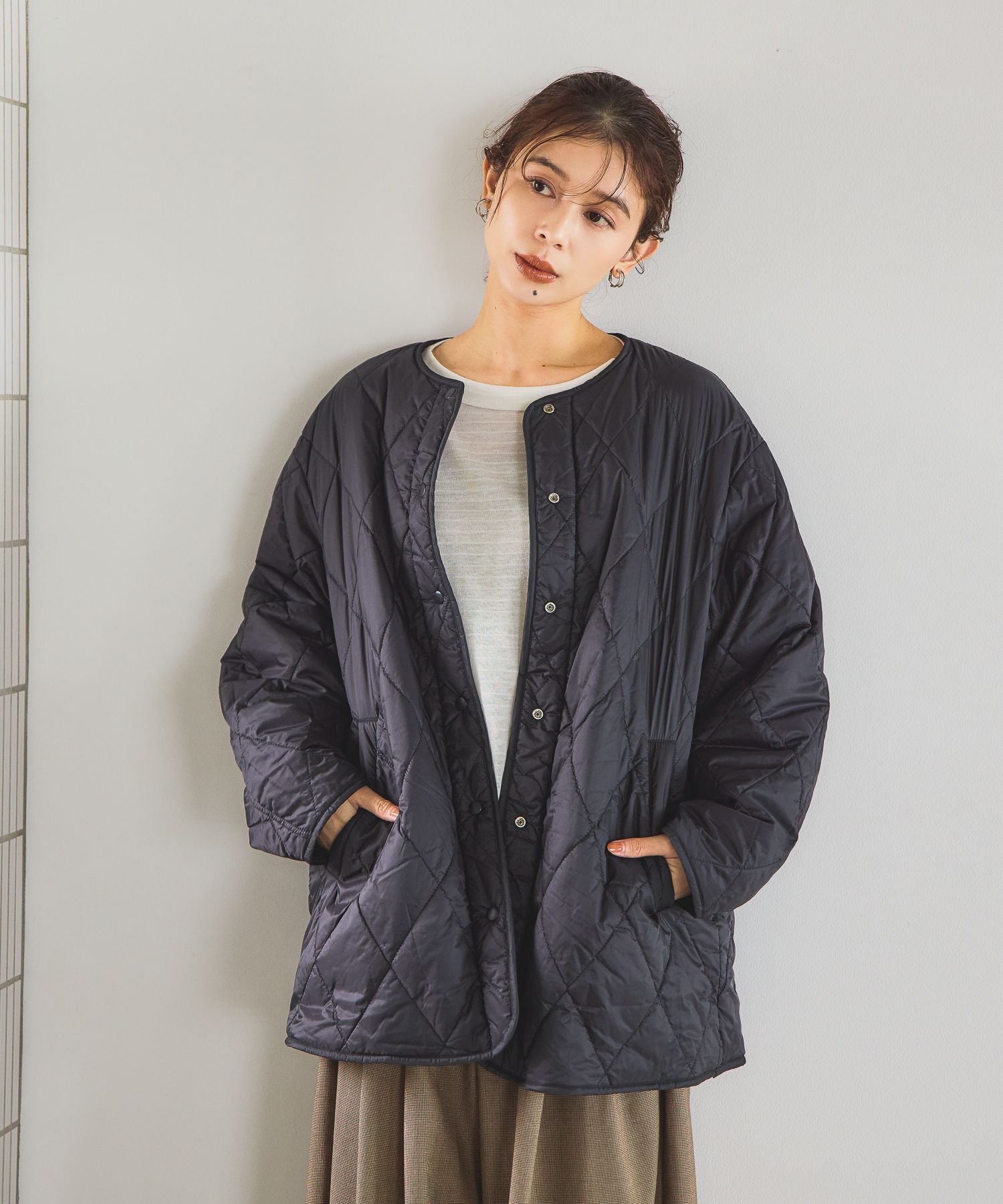 【スタディオ クリップ/studio CLIP】の【撥水加工・マシンウォッシャブル】リバーシブルキルトブルゾン インテリア・キッズ・メンズ・レディースファッション・服の通販 founy(ファニー) 　ファッション　Fashion　レディースファッション　Fashion for Women　アウター　Coat / Outerwear Collection　ブルゾンジャケット・スポーティアウター　Blouson Jackets　おすすめ　Recommended / Our Picks　キルティング　Quilted, Quilting　キルト　Quilt, Quilted Fabric　リバーシブル　Reversible, Two-Sided　洗える　Machine Washable　スモーク16|ID: prp329100004936577 ipo3291000000037043581