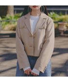 【グローバルワーク/GLOBAL WORK】の高山直子さんコラボ/金ボタンショートジャケット/EiiS/289628 人気、トレンドファッション・服の通販 founy(ファニー) ファッション Fashion レディースファッション Fashion for Women アウター Coat / Outerwear Collection レディースジャケット・軽アウター Jackets ヴィンテージ Vintage Style コラボ Collaboration, Collab ショート Short, Short Length ジャケット Jacket, Outerwear 雑誌 Magazine, Fashion Magazine デニム Denim, Jeans Material バランス Balance, Style Balance パイピング Piping, Trim Design 犬 Dog thumbnail ベージュ52|ID: prp329100004936587 ipo3291000000037043647