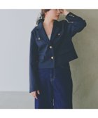 【グローバルワーク/GLOBAL WORK】の高山直子さんコラボ/金ボタンショートジャケット/EiiS/289628 人気、トレンドファッション・服の通販 founy(ファニー) ファッション Fashion レディースファッション Fashion for Women アウター Coat / Outerwear Collection レディースジャケット・軽アウター Jackets ヴィンテージ Vintage Style コラボ Collaboration, Collab ショート Short, Short Length ジャケット Jacket, Outerwear 雑誌 Magazine, Fashion Magazine デニム Denim, Jeans Material バランス Balance, Style Balance パイピング Piping, Trim Design 犬 Dog thumbnail ダークネイビー89|ID: prp329100004936587 ipo3291000000037043649