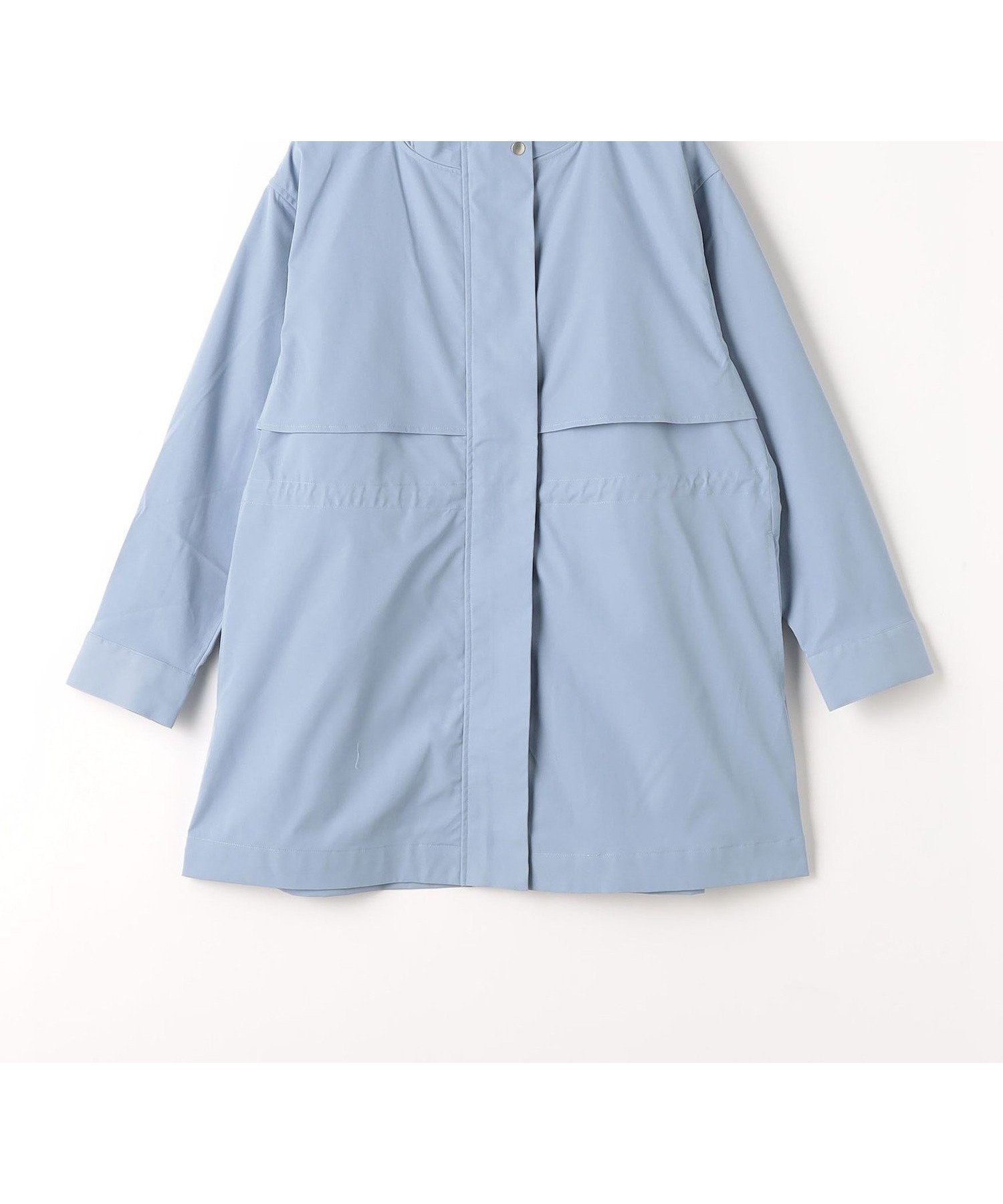 【ユナイテッドアローズ/UNITED ARROWS】のツイル ドロスト フードコート -はっ水- A DAY IN THE LIFE インテリア・キッズ・メンズ・レディースファッション・服の通販 founy(ファニー) 　ファッション　Fashion　レディースファッション　Fashion for Women　アウター　Coat / Outerwear Collection　コート・ロングコート・ピーコート　Long Coats, Peacoats & More　スポーツ　Sports, Activewear　ツイル　Twist, Twisted Detail　デニム　Denim, Jeans Material　ドット　Polka Dot, Dot Pattern　ドローコード　Drawcord, Drawstring Cord　定番　Standard, Basic Item　フェミニン　Feminine, Girly　フロント　Front, Front Design　ミックス　Mix, Mixed Style　ミドル　Middle Length, Mid Height　アウトレット　Outlet / Clearance　LT.BLUE|ID: prp329100004936637 ipo3291000000037043958