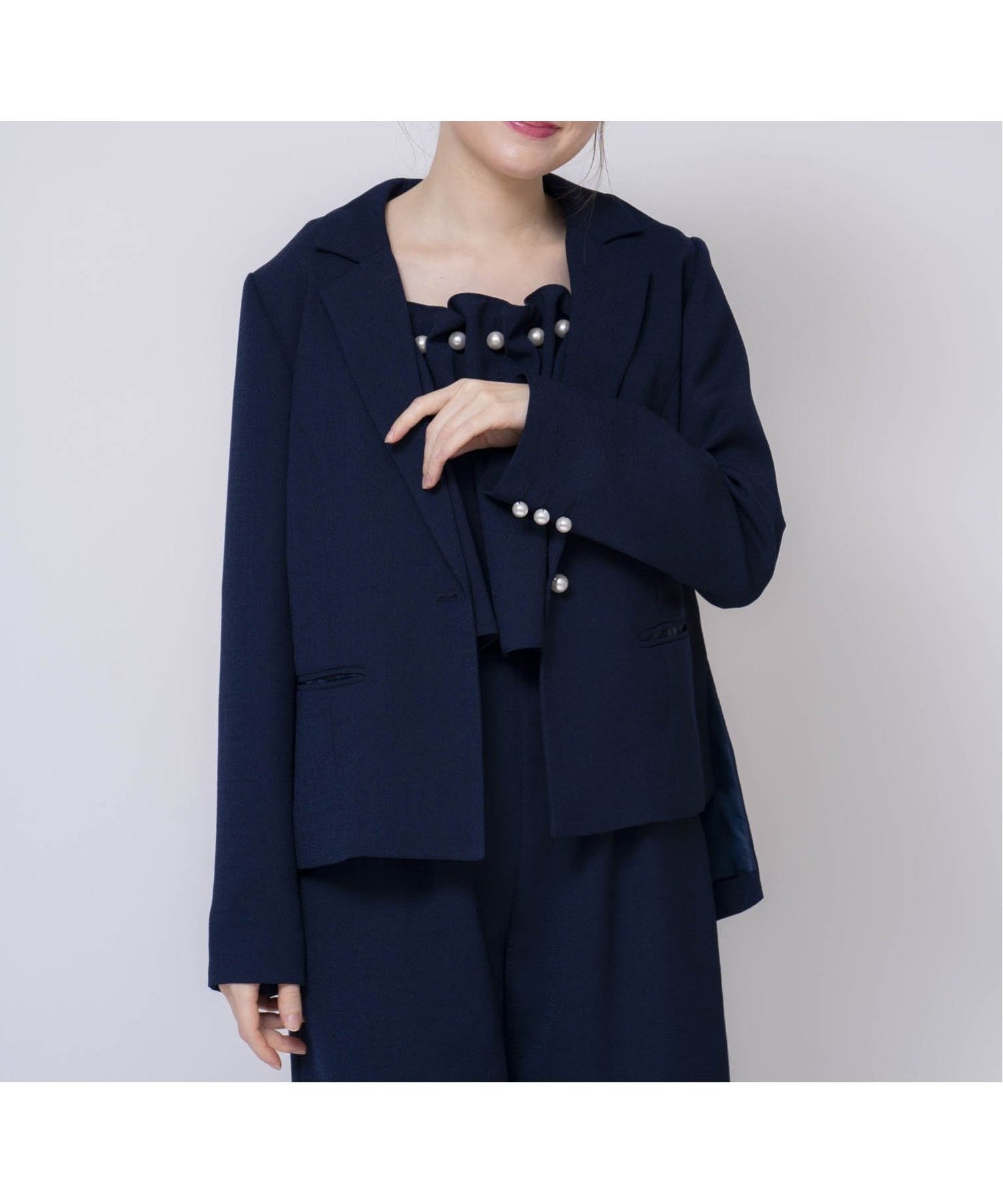 【ノエラ/Noela】のアシメテーラードジャケット インテリア・キッズ・メンズ・レディースファッション・服の通販 founy(ファニー) 　ファッション　Fashion　レディースファッション　Fashion for Women　アウター　Coat / Outerwear Collection　レディースジャケット・軽アウター　Jackets　テーラードジャケット / 通勤・きれいめスタイル　Tailored Jackets & Blazers　ジャケット　Jacket, Outerwear　トレンド　Trend, Trending Now　ポケット　Pocket, Pocket Detail　春　Spring　ネイビー|ID: prp329100004936655 ipo3291000000037044043