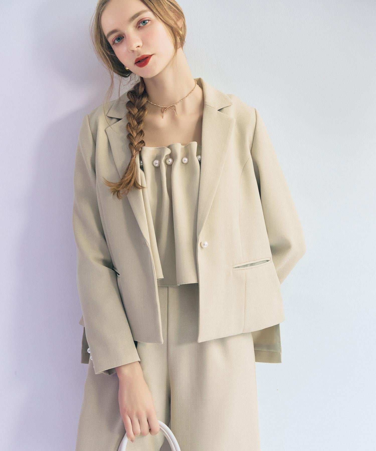 【ノエラ/Noela】のアシメテーラードジャケット インテリア・キッズ・メンズ・レディースファッション・服の通販 founy(ファニー) 　ファッション　Fashion　レディースファッション　Fashion for Women　アウター　Coat / Outerwear Collection　レディースジャケット・軽アウター　Jackets　テーラードジャケット / 通勤・きれいめスタイル　Tailored Jackets & Blazers　ジャケット　Jacket, Outerwear　トレンド　Trend, Trending Now　ポケット　Pocket, Pocket Detail　春　Spring　ライトグリーン|ID: prp329100004936655 ipo3291000000037044046