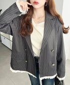 【モーメントプラス/moment+ / MEN】のマットゴールド釦配色フリルピンストライプWテーラージャケット 人気、トレンドファッション・服の通販 founy(ファニー) ファッション Fashion メンズファッション Fashion for Men 春 Spring 軽量 Lightweight, Ultra Light シンプル Simple, Minimal ジャケット Jacket, Outerwear ストライプ Stripe, Striped Pattern スニーカー Sneakers, Trainers スラックス Slacks, Dress Pants デニム Denim, Jeans Material トレンド Trend, Trending Now 定番 Standard, Basic Item なめらか Smooth, Silky Texture フェミニン Feminine, Girly フリル Frill, Ruffle フレア Flare, Flared ベーシック Basic, Essential ポケット Pocket, Pocket Detail ミニスカート Mini Skirt, Short Skirt 再入荷 Restock / Back in Stock プチプライス・低価格 Affordable / Budget Price おすすめ Recommended / Our Picks エレガント 上品 Elegant ビジネス 仕事 通勤 Business / Work / Commuting thumbnail チャコールグレー|ID: prp329100004936675 ipo3291000000037044169