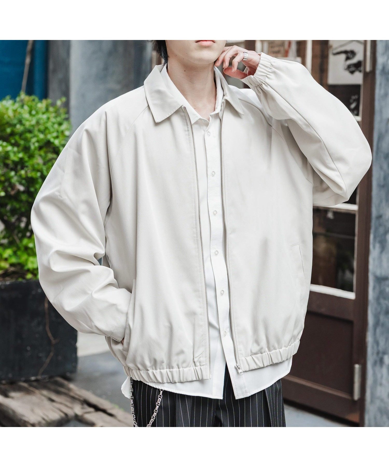 【ロッキーモンロー/Rocky Monroe】のオーバーサイズドルマンスリーブショートブルゾン インテリア・キッズ・メンズ・レディースファッション・服の通販 founy(ファニー) 　ファッション　Fashion　レディースファッション　Fashion for Women　アウター　Coat / Outerwear Collection　ブルゾンジャケット・スポーティアウター　Blouson Jackets　カットソー　Cut and Sewn Top　シンプル　Simple, Minimal　ストレッチ　Stretch, Stretchy Fabric　トレーナー　Sweatshirt, Trainer　ドレス　Dress, One-Piece　ドレープ　Drape, Draping Fabric　バランス　Balance, Style Balance　メンズ　Men's, Menswear　リラックス　Relax, Relaxed Fit　レギュラー　Regular, Standard Fit　再入荷　Restock / Back in Stock　おすすめ　Recommended / Our Picks　エレガント 上品　Elegant　オフ|ID: prp329100004936680 ipo3291000000037044199