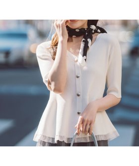 【プロポーション ボディドレッシング/PROPORTION BODY DRESSING】の部分シアーペプラムニット 26SS 人気、トレンドファッション・服の通販 founy(ファニー) ファッション Fashion レディースファッション Fashion for Women トップス・カットソー Cut & Sew Tops ニット Knit Tops & Sweaters シアー Sheer, See-Through フィット Fit, Slim Fit フロント Front, Front Design ペプラム Peplum, Flared Hem 半袖 Short Sleeve, Half Sleeve おすすめ Recommended / Our Picks 2026年 2026 |ID:prp329100004936718