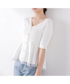 【プロポーション ボディドレッシング/PROPORTION BODY DRESSING】の部分シアーペプラムニット 26SS 人気、トレンドファッション・服の通販 founy(ファニー) ファッション Fashion レディースファッション Fashion for Women トップス・カットソー Cut & Sew Tops ニット Knit Tops & Sweaters シアー Sheer, See-Through フィット Fit, Slim Fit フロント Front, Front Design ペプラム Peplum, Flared Hem 半袖 Short Sleeve, Half Sleeve おすすめ Recommended / Our Picks 2026年 2026 thumbnail ホワイト×グレー|ID: prp329100004936718 ipo3291000000037044492