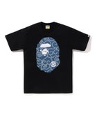 【ア ベイシング エイプ/A BATHING APE】のJAPANESE CLOUD CAMO BIG APE HEAD TEE 人気、トレンドファッション・服の通販 founy(ファニー) ファッション Fashion レディースファッション Fashion for Women インナー Innerwear グラフィック Graphic, Graphic Design ショート Short, Short Length スリーブ Sleeve, Long Sleeve / Short Sleeve デニム Denim, Jeans Material フロント Front, Front Design プリント Print, Printed Pattern thumbnail BLACK|ID: prp329100004936732 ipo3291000000037044616