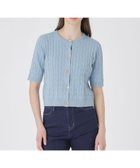 【ブルーレーベル クレストブリッジ/BLUE LABEL CRESTBRIDGE】のコットンポリエステルケーブルニットカーディガン 人気、トレンドファッション・服の通販 founy(ファニー) ファッション Fashion レディースファッション Fashion for Women トップス・カットソー Cut & Sew Tops ニット Knit Tops & Sweaters カーディガン・羽織り Layered Style Cardigans おすすめ Recommended / Our Picks カーディガン Cardigan, Knitwear チェック Check, Plaid, Tartan thumbnail サックス|ID: prp329100004936736 ipo3291000000037044653