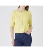 【ブルーレーベル クレストブリッジ/BLUE LABEL CRESTBRIDGE】のコットンポリエステルケーブルニットカーディガン 人気、トレンドファッション・服の通販 founy(ファニー) ファッション Fashion レディースファッション Fashion for Women トップス・カットソー Cut & Sew Tops ニット Knit Tops & Sweaters カーディガン・羽織り Layered Style Cardigans おすすめ Recommended / Our Picks カーディガン Cardigan, Knitwear チェック Check, Plaid, Tartan thumbnail イエロー|ID: prp329100004936736 ipo3291000000037044658