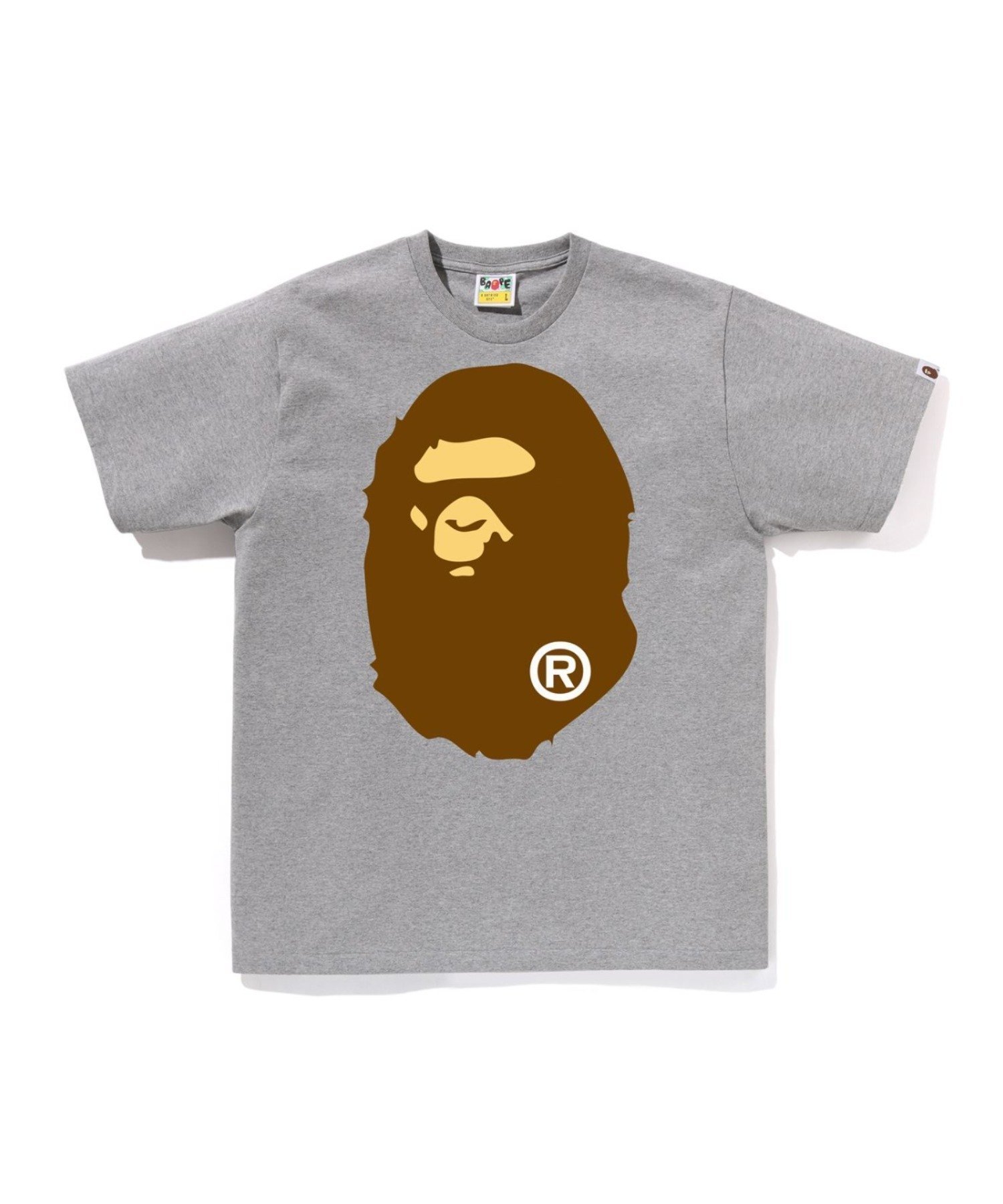 【ア ベイシング エイプ/A BATHING APE】のBIG APE HEAD TEE インテリア・キッズ・メンズ・レディースファッション・服の通販 founy(ファニー) 　ファッション　Fashion　レディースファッション　Fashion for Women　インナー　Innerwear　グラフィック　Graphic, Graphic Design　ショート　Short, Short Length　スリーブ　Sleeve, Long Sleeve / Short Sleeve　フロント　Front, Front Design　プリント　Print, Printed Pattern　ラバー　Rubber, Rubber Sole　GRAY|ID: prp329100004936745 ipo3291000000037044745