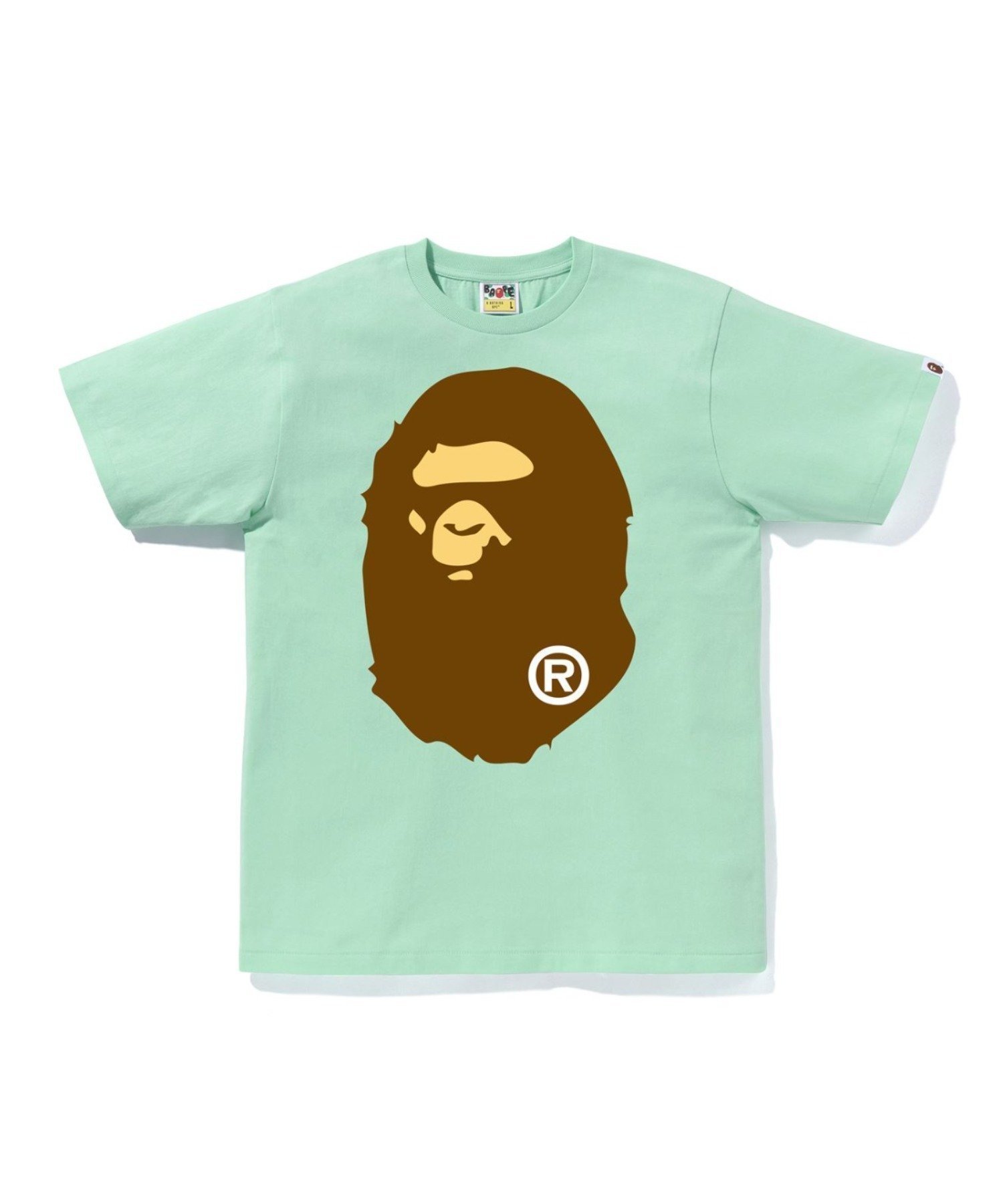 【ア ベイシング エイプ/A BATHING APE】のBIG APE HEAD TEE インテリア・キッズ・メンズ・レディースファッション・服の通販 founy(ファニー) 　ファッション　Fashion　レディースファッション　Fashion for Women　インナー　Innerwear　グラフィック　Graphic, Graphic Design　ショート　Short, Short Length　スリーブ　Sleeve, Long Sleeve / Short Sleeve　フロント　Front, Front Design　プリント　Print, Printed Pattern　ラバー　Rubber, Rubber Sole　GREEN|ID: prp329100004936745 ipo3291000000037044747