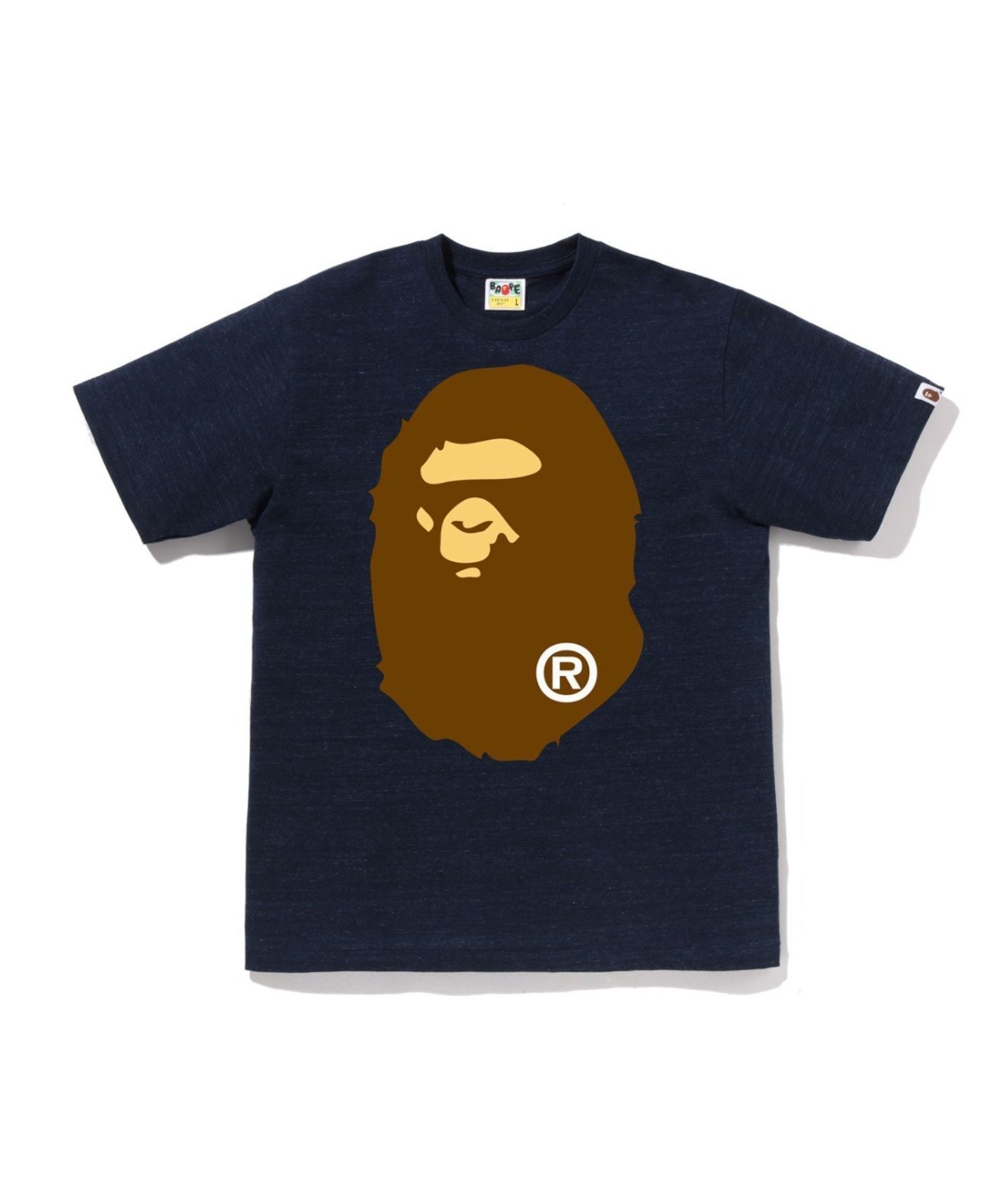 【ア ベイシング エイプ/A BATHING APE】のBIG APE HEAD TEE インテリア・キッズ・メンズ・レディースファッション・服の通販 founy(ファニー) 　ファッション　Fashion　レディースファッション　Fashion for Women　インナー　Innerwear　グラフィック　Graphic, Graphic Design　ショート　Short, Short Length　スリーブ　Sleeve, Long Sleeve / Short Sleeve　フロント　Front, Front Design　プリント　Print, Printed Pattern　ラバー　Rubber, Rubber Sole　NAVY|ID: prp329100004936745 ipo3291000000037044750