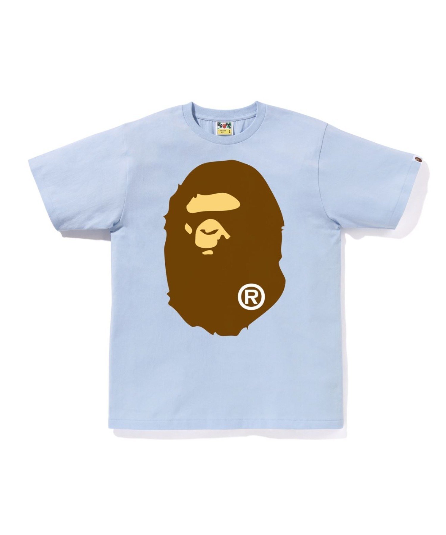 【ア ベイシング エイプ/A BATHING APE】のBIG APE HEAD TEE インテリア・キッズ・メンズ・レディースファッション・服の通販 founy(ファニー) 　ファッション　Fashion　レディースファッション　Fashion for Women　インナー　Innerwear　グラフィック　Graphic, Graphic Design　ショート　Short, Short Length　スリーブ　Sleeve, Long Sleeve / Short Sleeve　フロント　Front, Front Design　プリント　Print, Printed Pattern　ラバー　Rubber, Rubber Sole　SAX|ID: prp329100004936745 ipo3291000000037044754