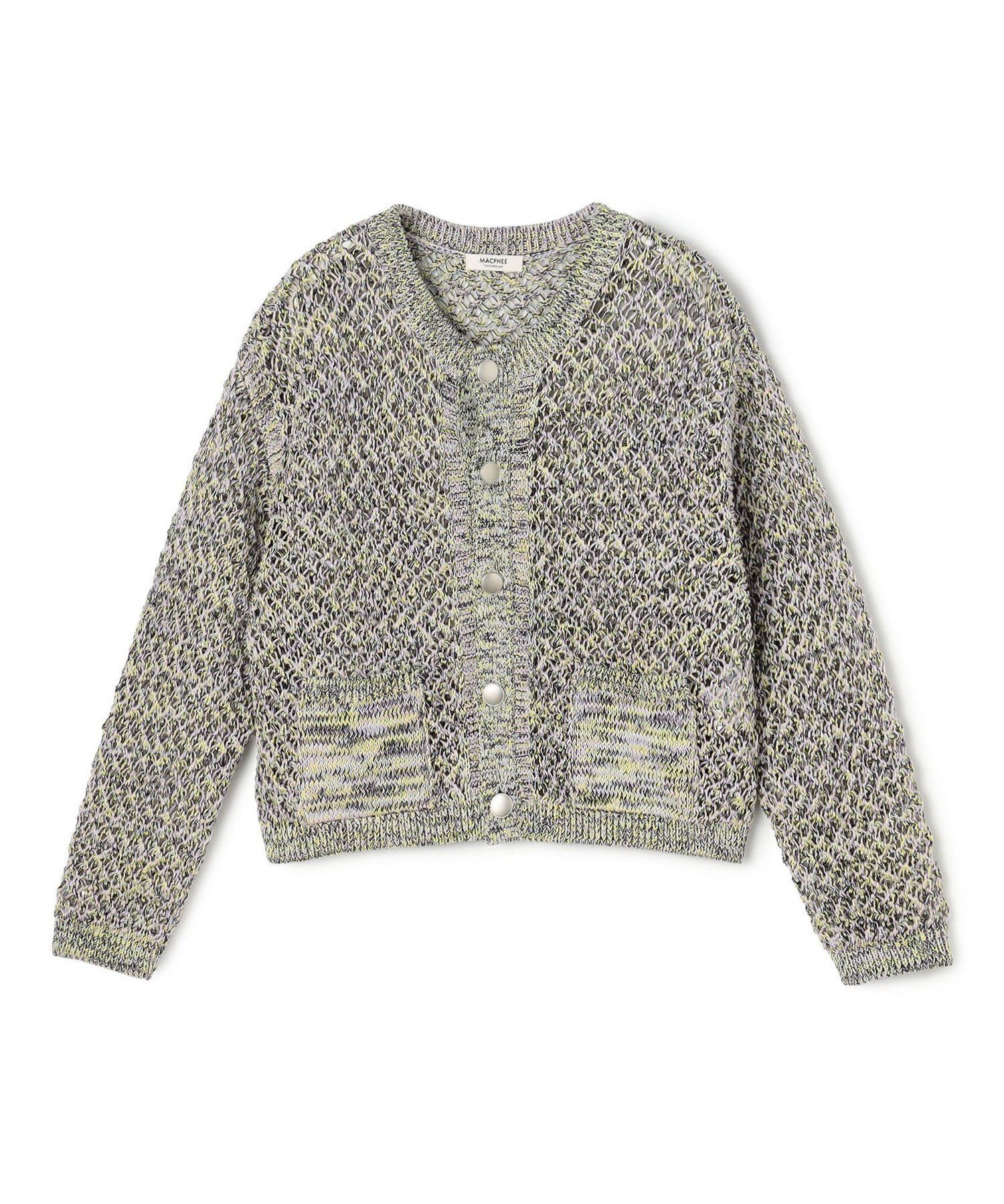 【トゥモローランド/TOMORROWLAND】のギマメッシュ クルーネックカーディガン 人気、トレンドファッション・服の通販 founy(ファニー) 　ファッション　Fashion　レディースファッション　Fashion for Women　トップス・カットソー　Cut & Sew Tops　カーディガン・羽織り　Layered Style Cardigans　春　Spring　コンパクト　Compact, Small Size　シンプル　Simple, Minimal　フロント　Front, Front Design　ポケット　Pocket, Pocket Detail　メタル　Metal, Metal Parts　メッシュ　Mesh, Net Fabric　リネン　Linen, Linen Fabric　S/S・春夏　SS, Spring/Summer, Warm Season　おすすめ　Recommended / Our Picks　夏　Summer　 other-1|ID: prp329100004936750 ipo3291000000037044773