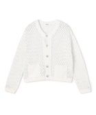 【トゥモローランド/TOMORROWLAND】のギマメッシュ クルーネックカーディガン 人気、トレンドファッション・服の通販 founy(ファニー) ファッション Fashion レディースファッション Fashion for Women トップス・カットソー Cut & Sew Tops カーディガン・羽織り Layered Style Cardigans 春 Spring コンパクト Compact, Small Size シンプル Simple, Minimal フロント Front, Front Design ポケット Pocket, Pocket Detail メタル Metal, Metal Parts メッシュ Mesh, Net Fabric リネン Linen, Linen Fabric S/S・春夏 SS, Spring/Summer, Warm Season おすすめ Recommended / Our Picks 夏 Summer thumbnail 11 ホワイト|ID: prp329100004936750 ipo3291000000037044778