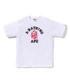 【ア ベイシング エイプ/A BATHING APE】のSAKURA COLLEGE TEE 人気、トレンドファッション・服の通販 founy(ファニー) ファッション Fashion レディースファッション Fashion for Women インナー Innerwear ショート Short, Short Length スリーブ Sleeve, Long Sleeve / Short Sleeve フロント Front, Front Design プリント Print, Printed Pattern ラバー Rubber, Rubber Sole 夏 Summer 春 Spring S/S・春夏 SS, Spring/Summer, Warm Season thumbnail WHITE|ID: prp329100004936757 ipo3291000000037044807