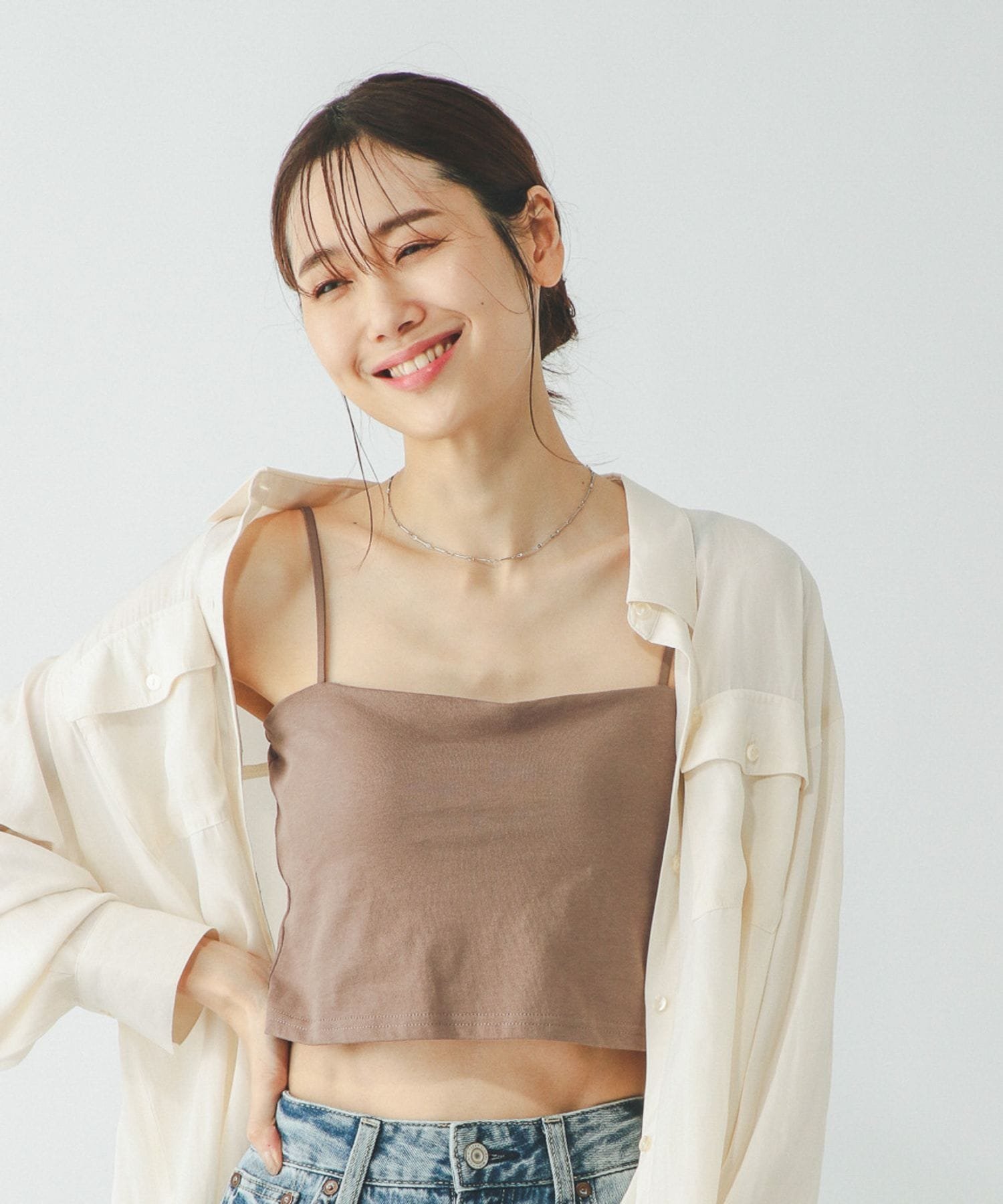 【グローバルワーク/GLOBAL WORK】のWingコラボ/Fffit エフィット/カップ付きキャミショート/291150 インテリア・キッズ・メンズ・レディースファッション・服の通販 founy(ファニー) 　ファッション　Fashion　レディースファッション　Fashion for Women　トップス・カットソー　Cut & Sew Tops　キャミソール&ノースリーブ　Camisoles & Sleeveless Tops　アンダー　Underwear Essentials　インナー　Innerwear　カッティング　Cutting Detail　キャミ　Camisole, Cami Top　コラボ　Collaboration, Collab　ジャケット　Jacket, Outerwear　フィット　Fit, Slim Fit　レギュラー　Regular, Standard Fit　抗菌　Antibacterial, Bacteria-Resistant　ブラウン54|ID: prp329100004936783 ipo3291000000037045014