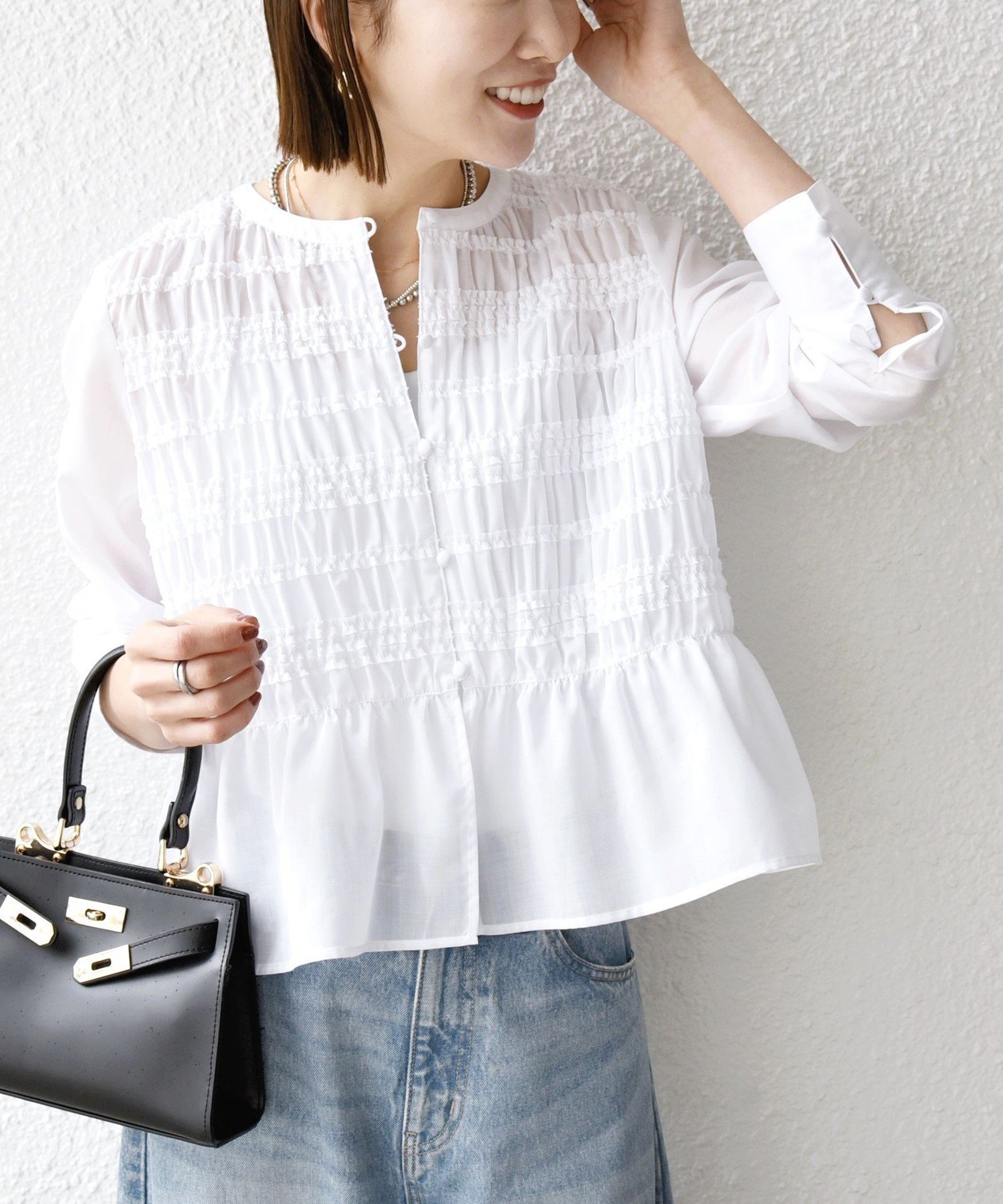 【シップス フォー ウィメン/SHIPS】の【WEB限定】SHIPS any 洗濯機可能 シアー シャーリング プチフリル ペプラム ブラウス 人気、トレンドファッション・服の通販 founy(ファニー) 　ファッション　Fashion　レディースファッション　Fashion for Women　トップス・カットソー　Cut & Sew Tops　シャツ・ブラウス・オフィスカジュアル　Elegant Blouses & Button-Ups　イエロー　Yellow　インナー　Innerwear　洗える　Machine Washable　キャミソール　Camisole, Spaghetti Strap Top　シアー　Sheer, See-Through　シャーリング　Shirring, Ruched　スキッパー　Skipper, Open Collar　タートルネック　Turtleneck, High Neck　ダウン　Down, Puffer　デニム　Denim, Jeans Material　フェミニン　Feminine, Girly　フラット　Flat, Flat Shoes　ペプラム　Peplum, Flared Hem　ロング　Long, Long-Length　おすすめ　Recommended / Our Picks　2026年　2026　 other-1|ID: prp329100004936786 ipo3291000000037045025