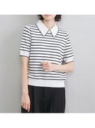 【ミラオーウェン/Mila Owen】の【WEB限定カラー】2WAY衿取り外しポロニットプルオーバー 人気、トレンドファッション・服の通販 founy(ファニー) ファッション Fashion レディースファッション Fashion for Women トップス・カットソー Cut & Sew Tops ニット Knit Tops & Sweaters カジュアルプルオーバー・ニットトップス Pullovers & Knit Tops / Casual Pullovers 春 Spring コンパクト Compact, Small Size シンプル Simple, Minimal スマート Smart, Elegant 人気 Popular, Best Seller バランス Balance, Style Balance thumbnail BORDER[933]|ID: prp329100004936793 ipo3291000000037045083