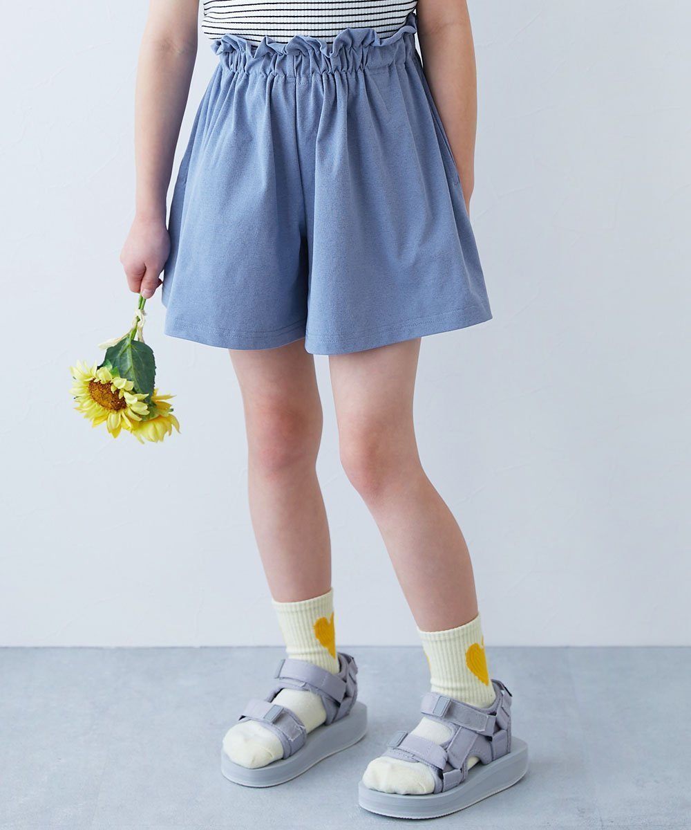 【デビロック/devirock / KIDS】の【イージーウォッシュ】乾燥機OK 防汚 ウエストフリル ショートパンツ 子供服 26SS インテリア・キッズ・メンズ・レディースファッション・服の通販 founy(ファニー) 　ファッション　Fashion　キッズファッション　Fashion for Kids　ボトムス　Bottoms　キュロット　Culottes, Wide Shorts　ショート　Short, Short Length　ストレッチ　Stretch, Stretchy Fabric　なめらか　Smooth, Silky Texture　おすすめ　Recommended / Our Picks　2026年　2026　ソフトブルー|ID: prp329100004938496 ipo3291000000037058163