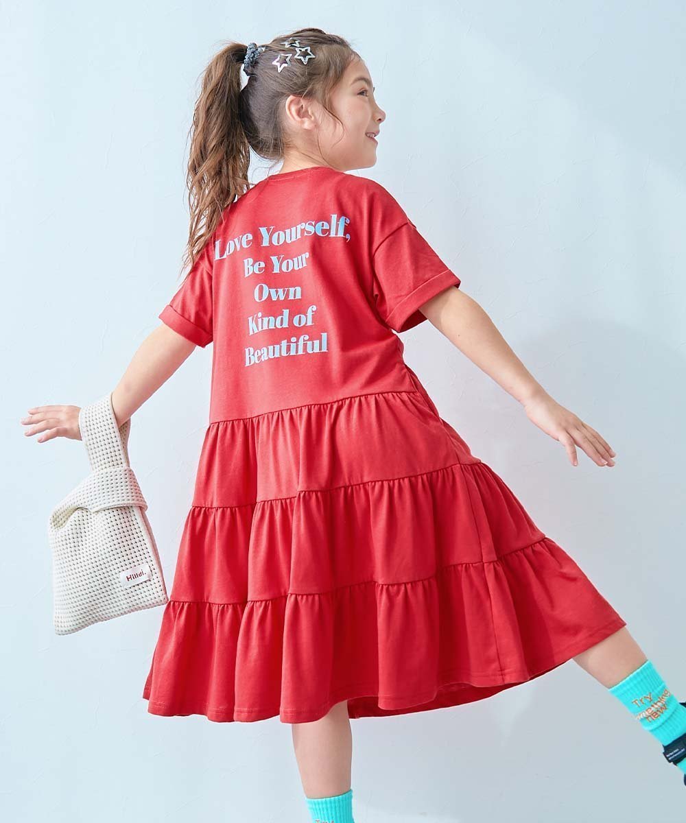 【デビロック/devirock / KIDS】の姉妹で着られる 裾ティアード バックプリント ワンピース 子供服 キッズ 女の子 26SS 人気、トレンドファッション・服の通販 founy(ファニー) 　ファッション　Fashion　キッズファッション　Fashion for Kids　ワンピース　Dresses　キャップ　Cap, Baseball Cap　スニーカー　Sneakers, Trainers　ソックス　Socks, Hosiery　ティアード　Tiered, Tiered Style　プリント　Print, Printed Pattern　おすすめ　Recommended / Our Picks　夏　Summer　2026年　2026　 other-1|ID: prp329100004938499 ipo3291000000037058187