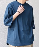 【シップス/SHIPS / MEN】の【SHIPS any別注】Champion ロゴ刺繍 ドルマン キャンプポケット Tシャツ ネイビー|ID: prp329100004938503 ipo3291000000037321044