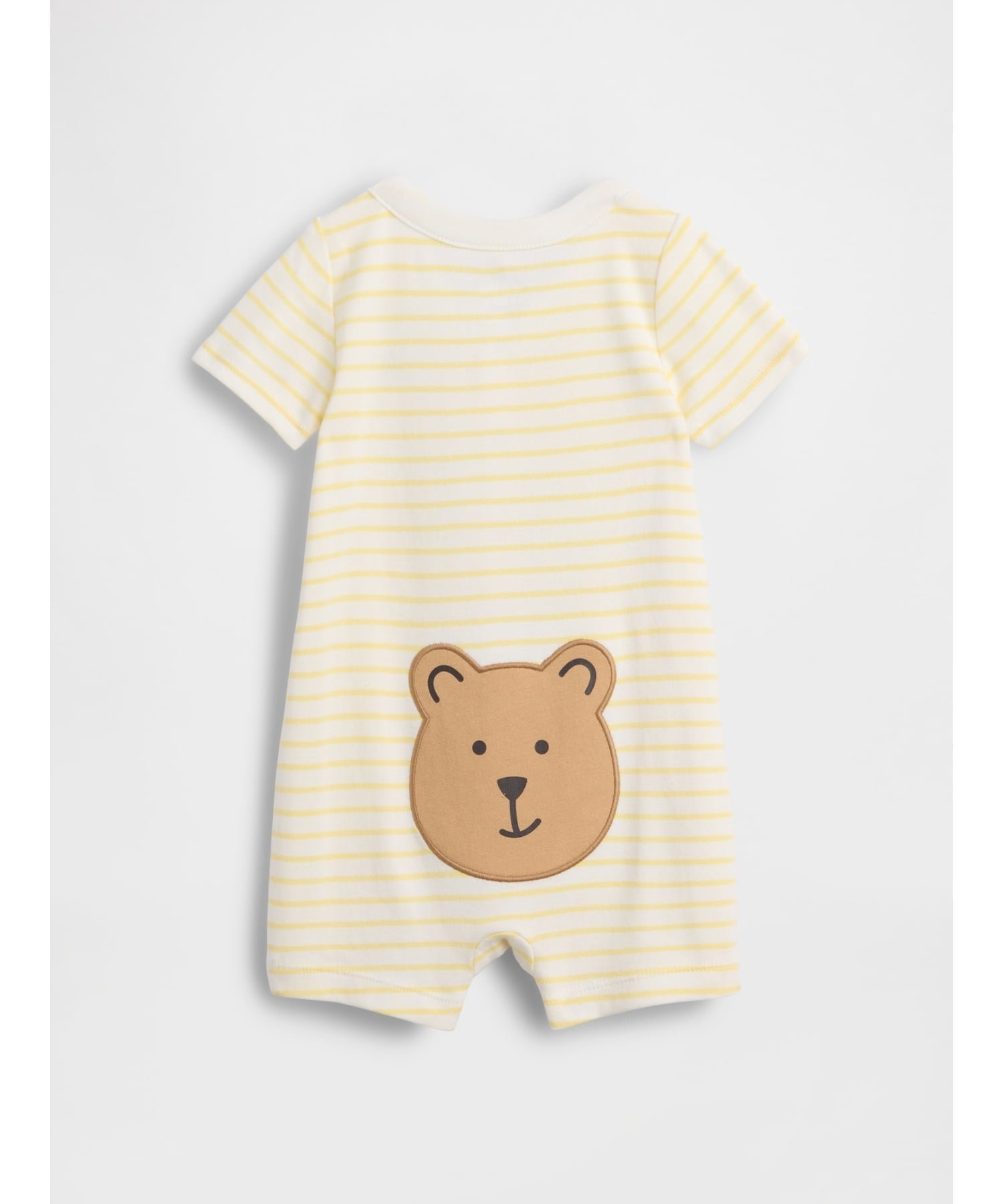 【ギャップ/GAP / KIDS】のブラナンベア カバーオール (ベビー) インテリア・キッズ・メンズ・レディースファッション・服の通販 founy(ファニー) 　ファッション　Fashion　キッズファッション　Fashion for Kids　グラフィック　Graphic, Graphic Design　ストレート　Straight, Straight Cut　パッチ　Patch, Appliqué　フィット　Fit, Slim Fit　フロント　Front, Front Design　プリント　Print, Printed Pattern　ベビー　Baby, Babywear　ポケット　Pocket, Pocket Detail　リラックス　Relax, Relaxed Fit　半袖　Short Sleeve, Half Sleeve　YELLOW_STRIPE|ID: prp329100004938505 ipo3291000000037058230