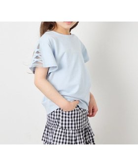 【アー ヴェー ヴェー/a.v.v / KIDS】の120-160 【接触冷感/安心の綿100%/毛玉になりにくい】レースアップスリーブTシャツ 人気、トレンドファッション・服の通販 founy(ファニー) ファッション Fashion キッズファッション Fashion for Kids オレンジ Orange カットソー Cut and Sewn Top シアー Sheer, See-Through シンプル Simple, Minimal 人気 Popular, Best Seller バランス Balance, Style Balance プリント Print, Printed Pattern ベーシック Basic, Essential ボトム Bottoms, Lower Wear ミニスカート Mini Skirt, Short Skirt リボン Ribbon, Bow 再入荷 Restock / Back in Stock |ID:prp329100004938512