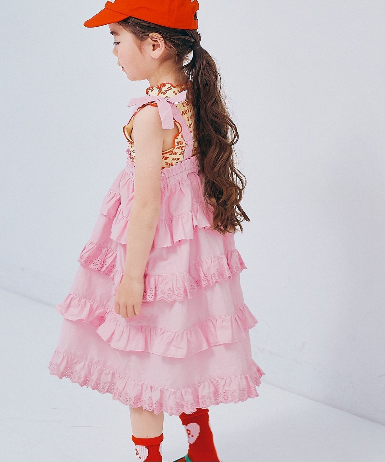 【エフオー オンラインストア/F.O.Online Store / KIDS】のスカートにもなる2WAYティアードフリルワンピース リンク インテリア・キッズ・メンズ・レディースファッション・服の通販 founy(ファニー) 　ファッション　Fashion　キッズファッション　Fashion for Kids　ワンピース　Dresses　おすすめ　Recommended / Our Picks　キャミソール　Camisole, Spaghetti Strap Top　ラベンダー|ID: prp329100004938514 ipo3291000000037058276