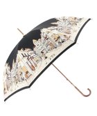 【ムーンバット/MOONBAT】のDAKS(ダックス) レディース 雨傘 長傘 サテン プリント 街並み柄 人気、トレンドファッション・服の通販 founy(ファニー) ファッション Fashion レディースファッション Fashion for Women レイングッズ・傘・晴雨兼用傘 Umbrellas & Rain Gear イラスト Illustration サテン Satin, Glossy Fabric プリント Print, Printed Pattern 傘 Umbrella, Parasol thumbnail ブラック|ID: prp329100004938545 ipo3291000000037058396