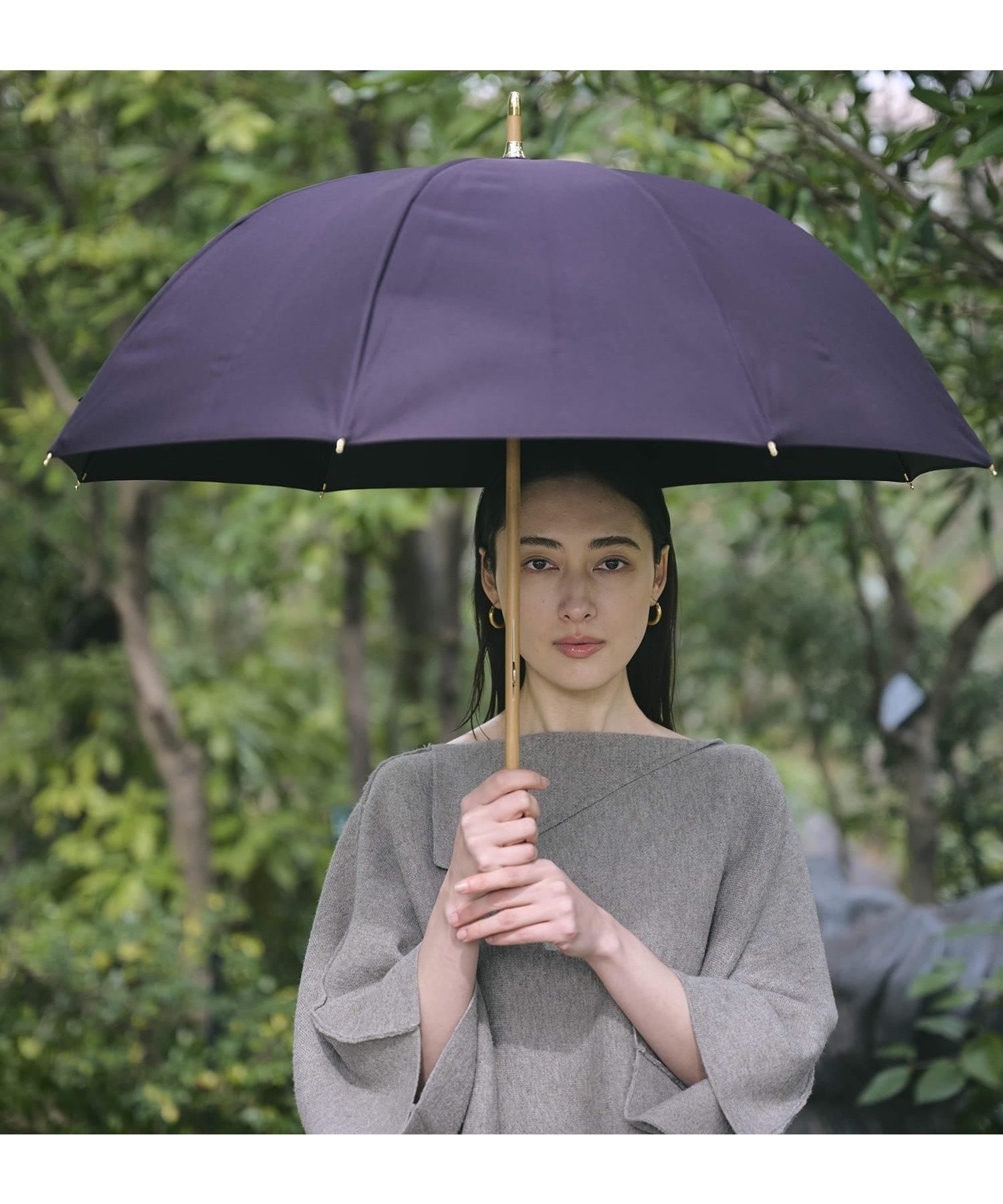 【その他のブランド/Other】の【完全遮光100%】 長傘 S(50cm)/ワンカラー インテリア・キッズ・メンズ・レディースファッション・服の通販 founy(ファニー) 　ファッション　Fashion　レディースファッション　Fashion for Women　レイングッズ・傘・晴雨兼用傘　Umbrellas & Rain Gear　傘　Umbrella, Parasol　人気　Popular, Best Seller　ダークパープル|ID: prp329100004938550 ipo3291000000037058418