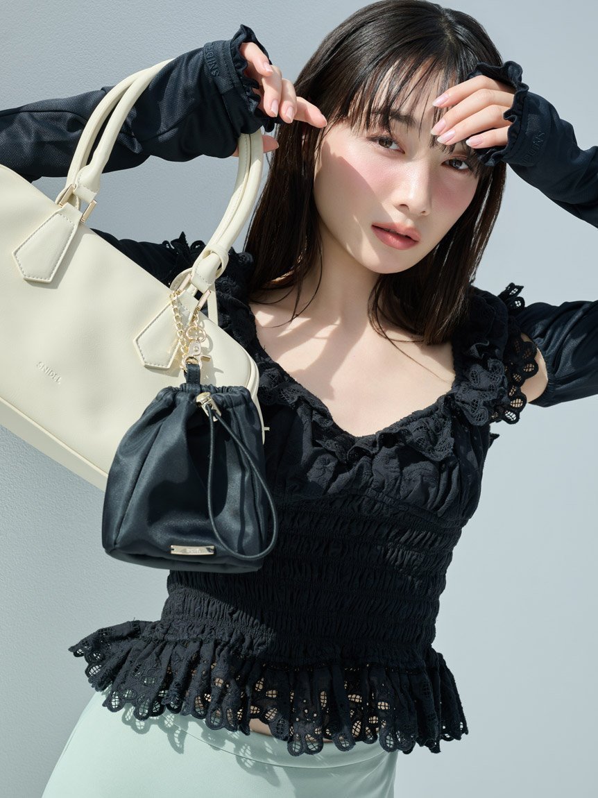 【スナイデル/SNIDEL】の【LUMISHADE】【MASH STORE/楽天ファッション限定】ポーチチャーム付きUVカットアームカバー インテリア・キッズ・メンズ・レディースファッション・服の通販 founy(ファニー) 　ファッション　Fashion　レディースファッション　Fashion for Women　ポーチ&ミニバッグ　Pouches & Mini Bags　チャーム　Charm, Pendant　ポーチ　Pouch, Small Case　BLK[009]|ID: prp329100004938556 ipo3291000000037058447