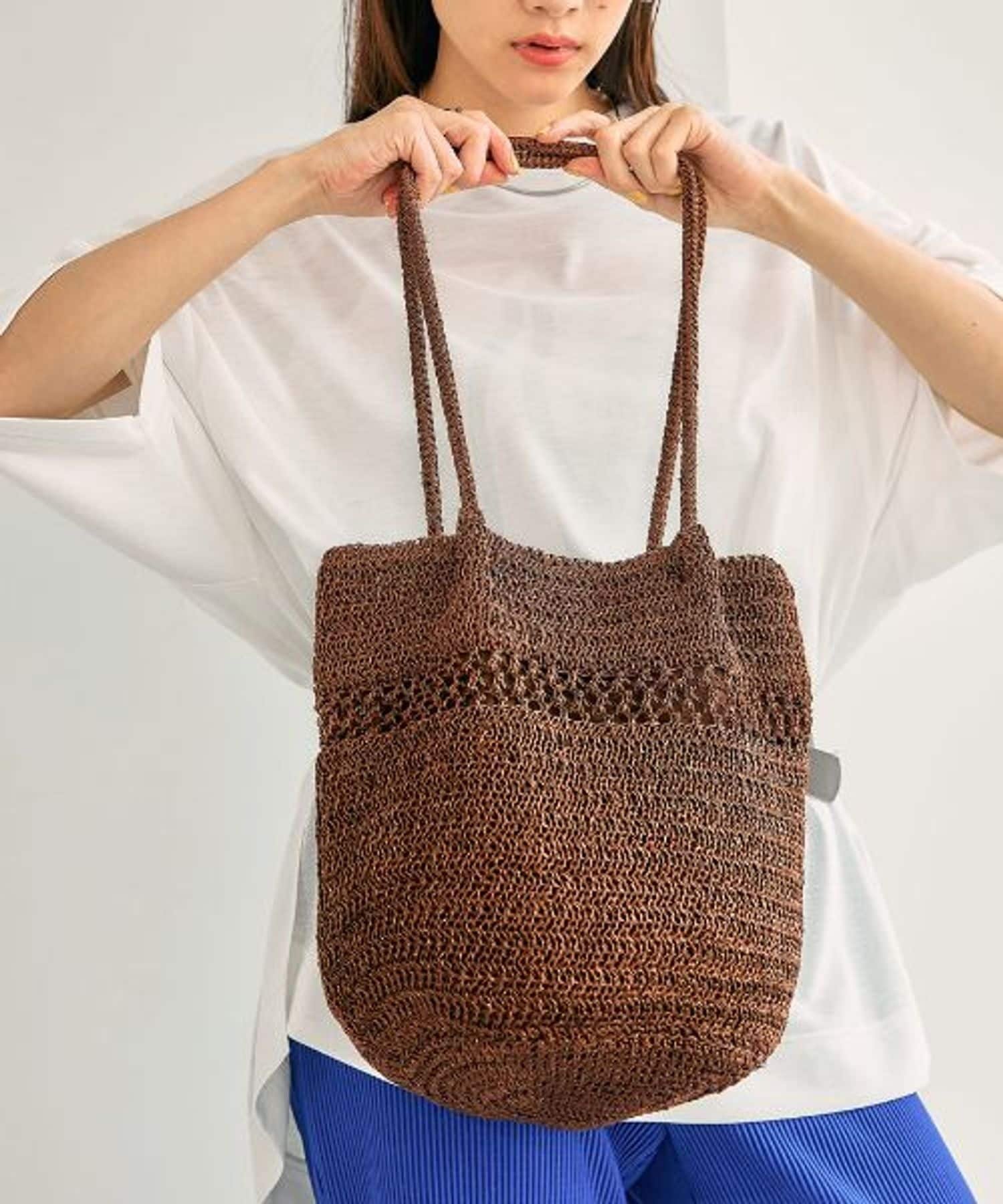 【レプシィム ローリーズファーム/LEPSIM LOWRYS FARM】のメタリックヤーントート インテリア・キッズ・メンズ・レディースファッション・服の通販 founy(ファニー) 　ファッション　Fashion　レディースファッション　Fashion for Women　バッグ　Bags　シンプル　Simple, Minimal　チャーム　Charm, Pendant　バンダナ　Bandana, Head Scarf　ベーシック　Basic, Essential　夏　Summer　財布　Wallet, Purse　ブラウン55|ID: prp329100004938574 ipo3291000000037058515