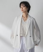 【メイソングレイ/MAYSON GREY】のヴィンテージメッシュダブルブレストジャケット オフホワイト|ID: prp329100004939140 ipo3291000000037349020