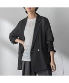 【メイソングレイ/MAYSON GREY】のヴィンテージメッシュダブルブレストジャケット ブラック|ID: prp329100004939140 ipo3291000000037349021