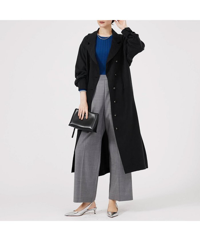 【カリテ/qualite】のフロントダブルベルテッドコート インテリア・キッズ・メンズ・レディースファッション・服の通販 founy(ファウニー) https://founy.com/ ファッション Fashion レディースファッション Fashion for Women アウター Coat / Outerwear Collection コート・ロングコート・ピーコート Long Coats, Peacoats & More おすすめ Recommended / Our Picks |ID: prp329100004939207 ipo3291000000037308734