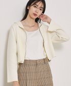 【カリテ/qualite】のフーディーニットブルゾン オフホワイト|ID: prp329100004939210 ipo3291000000037308624