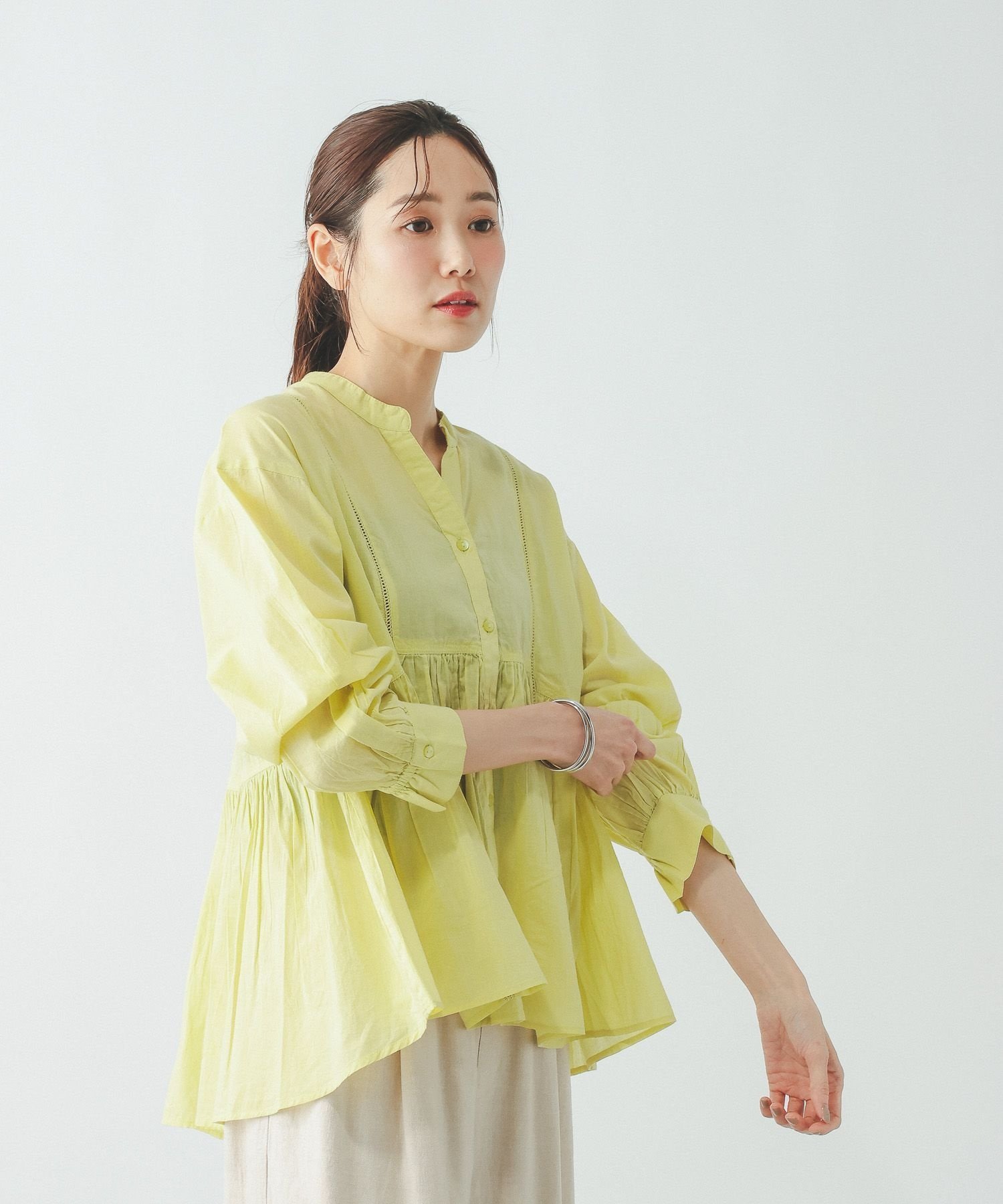 【グローバルワーク/GLOBAL WORK】のmeets India/ハシゴレースブラウス/601190 インテリア・キッズ・メンズ・レディースファッション・服の通販 founy(ファニー) 　ファッション　Fashion　レディースファッション　Fashion for Women　トップス・カットソー　Cut & Sew Tops　シャツ・ブラウス・オフィスカジュアル　Elegant Blouses & Button-Ups　インド　Indian Textile　洗える　Machine Washable　ギャザー　Gathered, Ruffled　チュニック　Tunic, Long Top　ティアード　Tiered, Tiered Style　フレア　Flare, Flared　ベスト　Vest, Waistcoat　ペプラム　Peplum, Flared Hem　羽織　Haori, Light Jacket　レース　Lace, Lace Fabric　ワイド　Wide, Wide Fit　おすすめ　Recommended / Our Picks　旅行　Travel　イエロー60|ID: prp329100004939230 ipo3291000000037064050