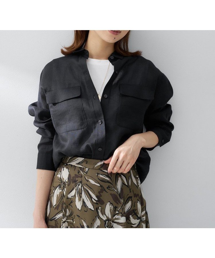 【アンタイトル/UNTITLED】の【古畑星夏さん着用/接触冷感/シアー】ドライタッチシャツ インテリア・キッズ・メンズ・レディースファッション・服の通販 founy(ファニー) 　ファッションモデル・俳優・女優　Models　女性　Women　古畑星夏　Furuhata Seika　ファッション　Fashion　レディースファッション　Fashion for Women　トップス・カットソー　Cut & Sew Tops　シャツ・ブラウス・オフィスカジュアル　Elegant Blouses & Button-Ups　春　Spring　キャミソール　Camisole, Spaghetti Strap Top　シアー　Sheer, See-Through　シンプル　Simple, Minimal　スマート　Smart, Elegant　タンク　Tank Top, Sleeveless Top　フロント　Front, Front Design　ポケット　Pocket, Pocket Detail　S/S・春夏　SS, Spring/Summer, Warm Season　夏　Summer　ブラック|ID: prp329100004939261 ipo3291000000037064231