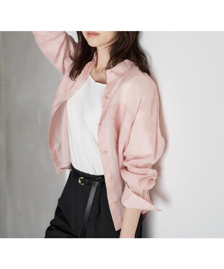 【アンタイトル/UNTITLED】の【古畑星夏さん着用/接触冷感/シアー】ドライタッチシャツ インテリア・キッズ・メンズ・レディースファッション・服の通販 founy(ファニー) 　ファッションモデル・俳優・女優　Models　女性　Women　古畑星夏　Furuhata Seika　ファッション　Fashion　レディースファッション　Fashion for Women　トップス・カットソー　Cut & Sew Tops　シャツ・ブラウス・オフィスカジュアル　Elegant Blouses & Button-Ups　春　Spring　キャミソール　Camisole, Spaghetti Strap Top　シアー　Sheer, See-Through　シンプル　Simple, Minimal　スマート　Smart, Elegant　タンク　Tank Top, Sleeveless Top　フロント　Front, Front Design　ポケット　Pocket, Pocket Detail　S/S・春夏　SS, Spring/Summer, Warm Season　夏　Summer　ライトピンク|ID: prp329100004939261 ipo3291000000037064235