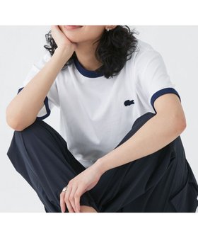 【ラコステ/LACOSTE】の【オンライン限定】LACOSTE ワンポイントロゴ リンガーTシャツ 大人の最旬トレンドファッション＆コーディネート founy(ファウニー) ファッション Fashion レディースファッション Fashion for Women トップス・カットソー Cut & Sew Tops シャツ・ブラウス・オフィスカジュアル Elegant Blouses & Button-Ups ロングTシャツ・Tシャツ Longline T-Shirts & Tees コンパクト Compact, Small Size シンプル Simple, Minimal スポーティ Sporty, Casual Athletic スマート Smart, Elegant デニム Denim, Jeans Material トレンド Trend, Trending Now なめらか Smooth, Silky Texture フィット Fit, Slim Fit ブラウジング Blouson Silhouette, Cinched Waist レギュラー Regular, Standard Fit ワンポイント One Point, Statement Accent おすすめ Recommended / Our Picks |ID:prp329100004939327