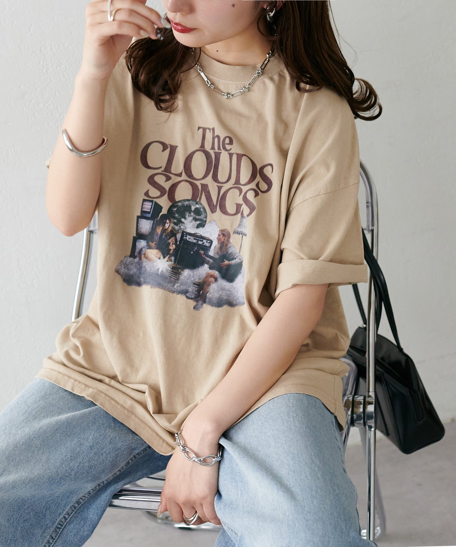 【ディスコート/Discoat】の【大人気リバイバル/WEB限定】ピグメントアソートロックTシャツ《ユニセックス》 インテリア・キッズ・メンズ・レディースファッション・服の通販 founy(ファニー) 　ファッション　Fashion　レディースファッション　Fashion for Women　トップス・カットソー　Cut & Sew Tops　シャツ・ブラウス・オフィスカジュアル　Elegant Blouses & Button-Ups　ロングTシャツ・Tシャツ　Longline T-Shirts & Tees　インナー　Innerwear　キャミワンピース　Cami Dress, Slip Dress　グラフィック　Graphic, Graphic Design　ジャケット　Jacket, Outerwear　プリント　Print, Printed Pattern　ベージュ|ID: prp329100004939451 ipo3291000000037065479