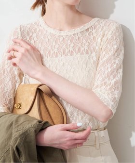 【スローブ イエナ/SLOBE IENA】 ストレッチレースカットソー人気、トレンドファッション・服の通販 founy(ファニー) ファッション Fashion レディースファッション Fashion for Women トップス・カットソー Cut & Sew Tops カットソー・ベーシックTシャツ Cut-and-Sewn Tops / Stretch Tees & Basics 2026年 2026 おすすめ Recommended / Our Picks インナー Innerwear シアー Sheer, See-Through シンプル Simple, Minimal ジャケット Jacket, Outerwear レース Lace, Lace Fabric 夏 Summer |ID:prp329100004939477