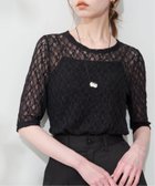 【スローブ イエナ/SLOBE IENA】のストレッチレースカットソー ブラック|ID:prp329100004939477