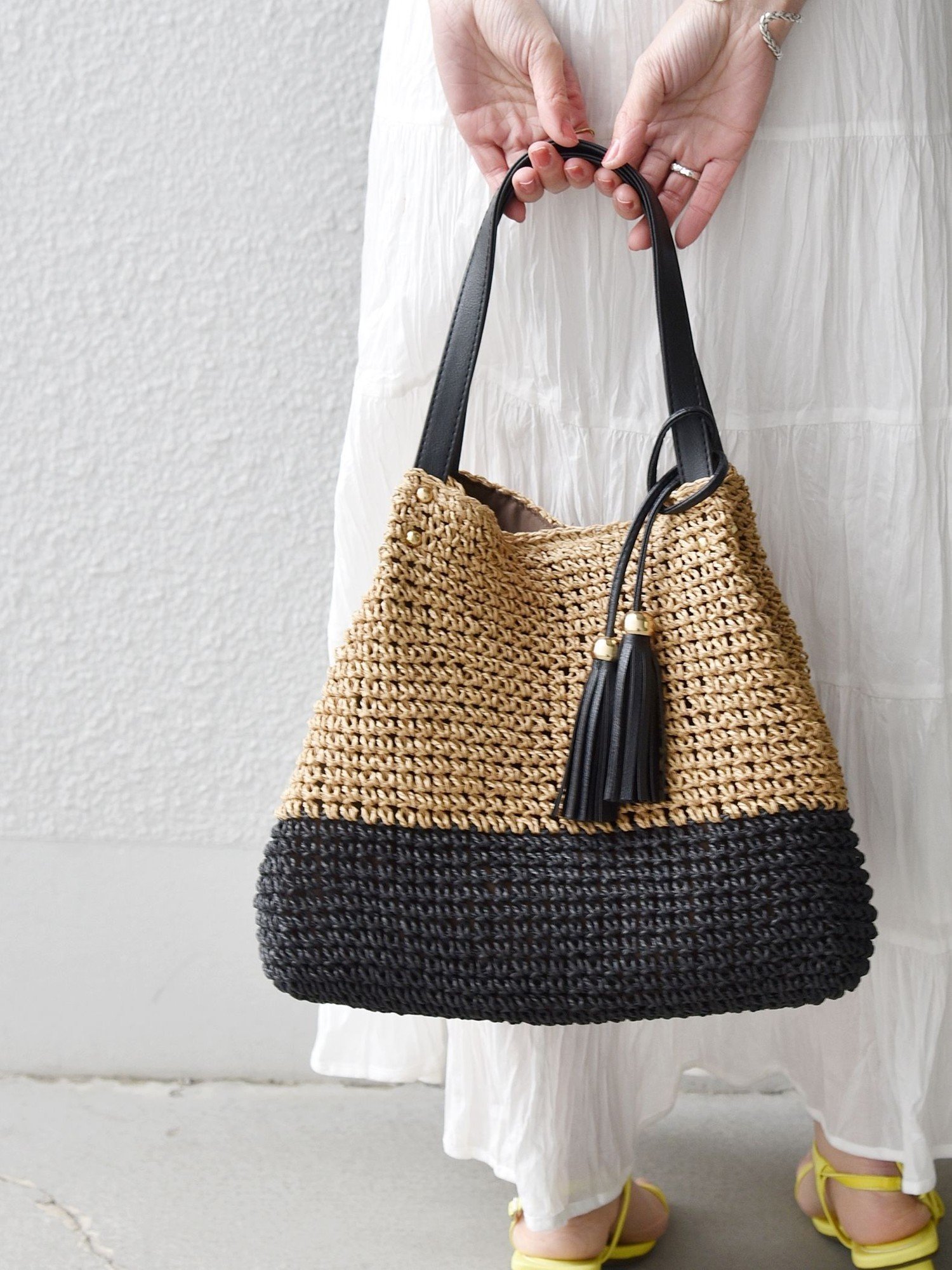 【シップス フォー ウィメン/SHIPS】の【WEB限定】SHIPS any コマアミ トート インテリア・キッズ・メンズ・レディースファッション・服の通販 founy(ファニー) 　ファッション　Fashion　レディースファッション　Fashion for Women　バッグ　Bags　春　Spring　シンプル　Simple, Minimal　タッセル　Tassel, Fringe　バランス　Balance, Style Balance　ポケット　Pocket, Pocket Detail　2026年　2026　ブラウン|ID: prp329100004942113 ipo3291000000037091530