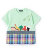 【ナルミヤ オンライン/NARUMIYA ONELINE / KIDS】のお弁当半袖Tシャツ 人気、トレンドファッション・服の通販 founy(ファニー) ファッション Fashion キッズファッション Fashion for Kids ダンガリー Dungaree, Chambray チェック Check, Plaid, Tartan ブロック Block, Solid Block Pattern モチーフ Motif, Design Theme 半袖 Short Sleeve, Half Sleeve thumbnail ライト グリーン|ID: prp329100004942777 ipo3291000000037099179